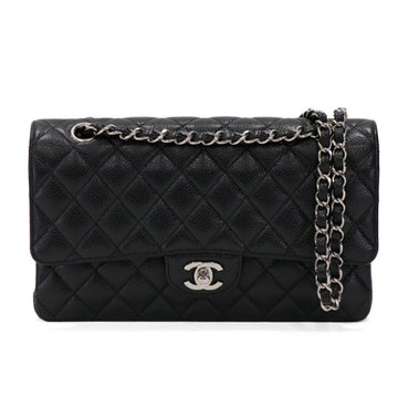 Chanel Classic Flap 25 Caviar Black Chain Shoulder Bag 54418