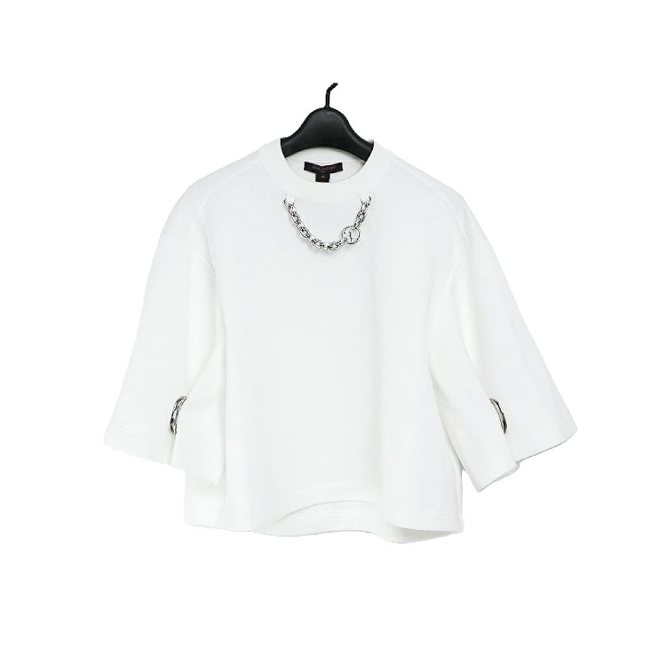 Louis Vuitton Short Sleeve Blouse Cotton White Shirts 5s299