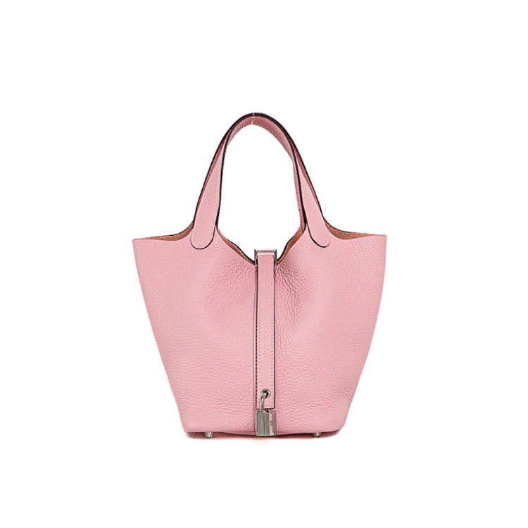 Hermes Picotin Lock PM Taurillon Rose Sakura A Hand Bag 5s307