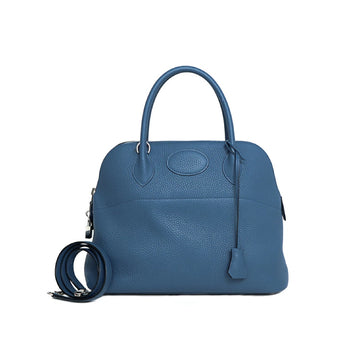 Hermes Bolide 31 Taurillon Clemence Blue azur X Hand Bag 5s323