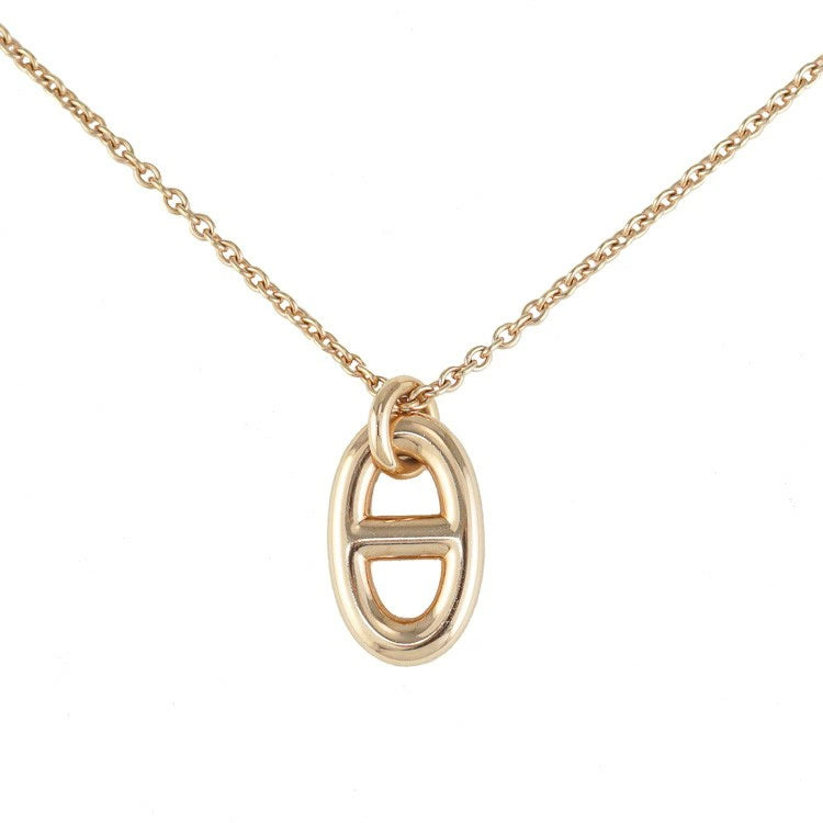 Hermes Farandole PM K18 Pink Gold Necklace 5s440