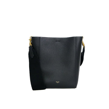 Celine Sangle Bucket Small Calfskin Black Shoulder Bag 5s448