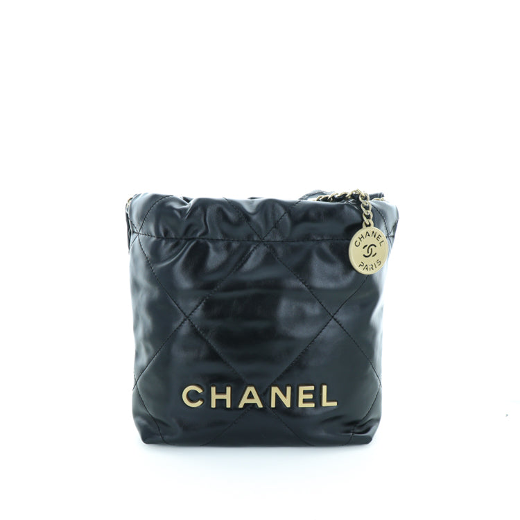 Chanel 22 Mini 2way Calf Black Chain Shoulder Bag 51751