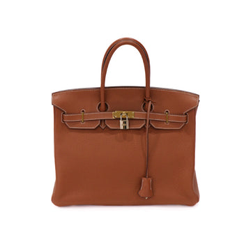 Hermes Birkin 35 Togo Gold □I Hand Bag 52193