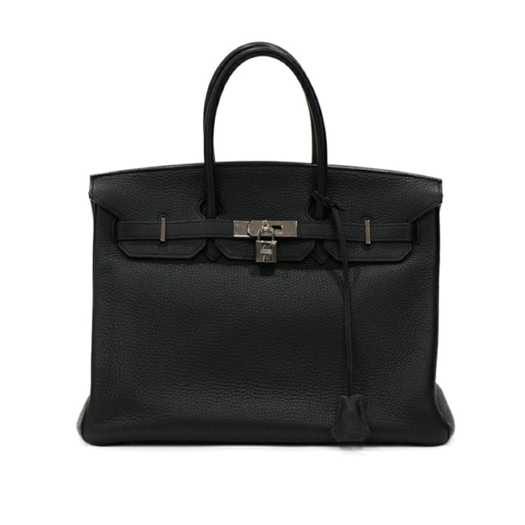 Herrmes Birkin 35 Taurillon Clemence Black □I Hand Bag 52264