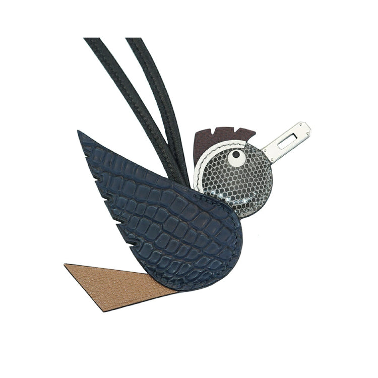 Hermes Birdy Touch Alligator Matte Lizard Crocodile Charm 55724