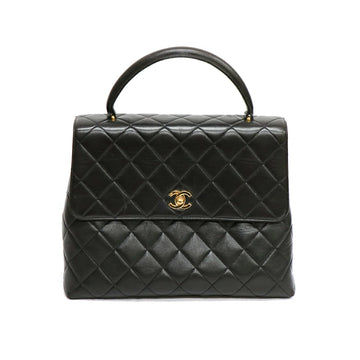 Chanel Coco Mark Matelasse Lambskin Black Hand Bag 2K376