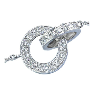 Cartier Love Circle Diamond K18WG Necklace Jsw23