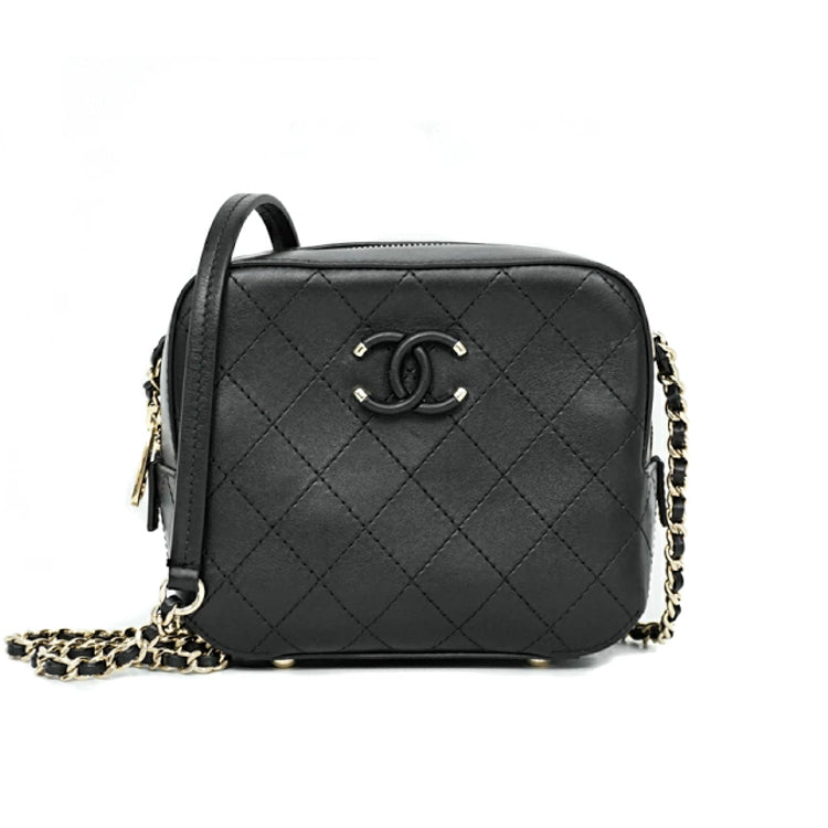 Chanel Matelasse Small Singel Black Chain Shoulder Bag Jsw23