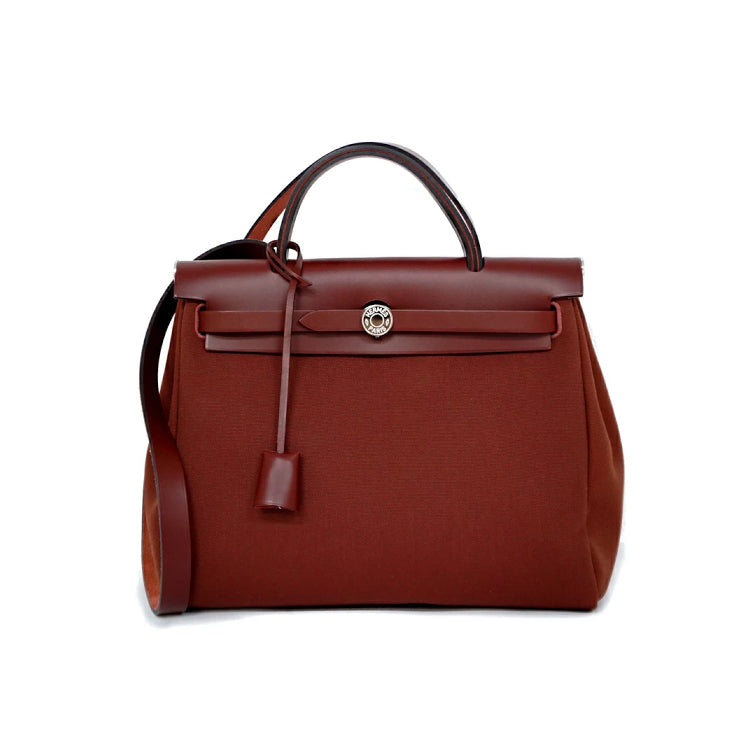 Hermes Herbag Zip 31 PM Vash Hunter Rouge H Shoulder Hand Bag Jsw23