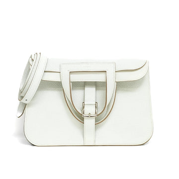 Hermes Alzan 31 Taurillon Clemence White X Hand Bag 3S388