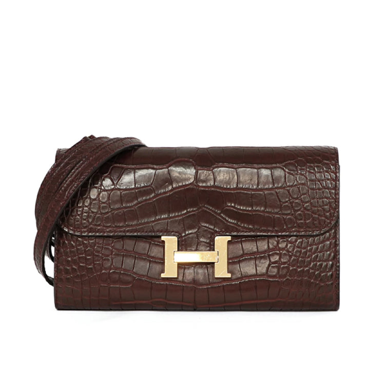 Hermes Constance To Go Crocodile Bourgogne D Wallet 3S411