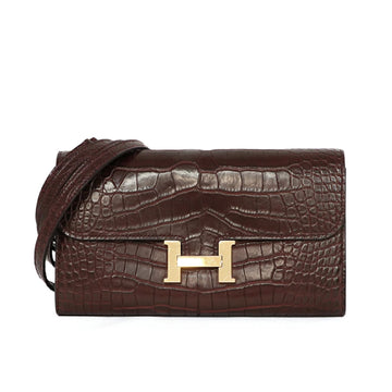 Hermes Constance To Go Crocodile Bourgogne D Wallet 3S411