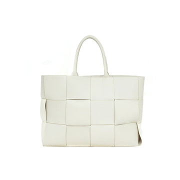 Bottega Veneta Maxi Intrcciato Arco Large White Tote Hand Bag 3S547