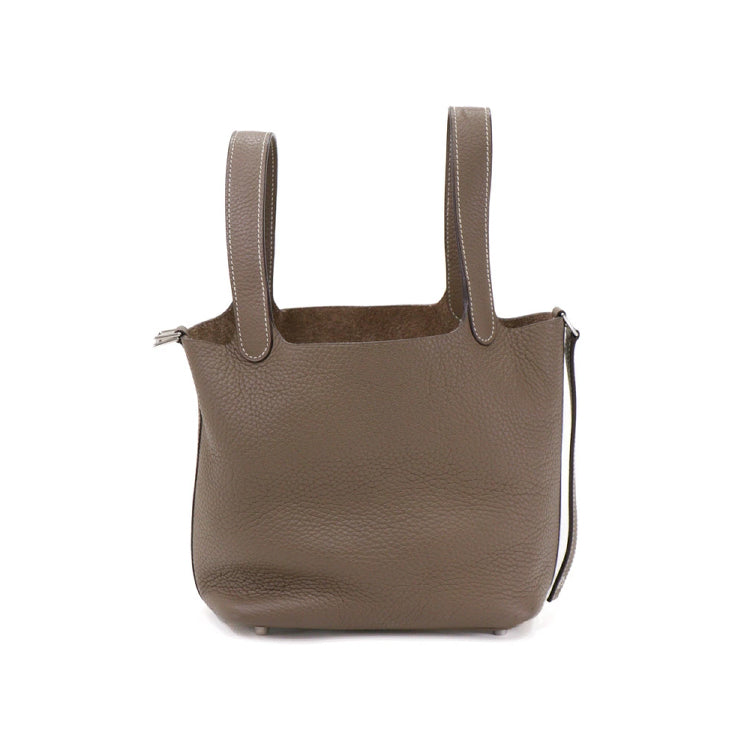 Hermes Picotan Lock PM Taurillon Clemence Etoup A Hand Bag 3S647